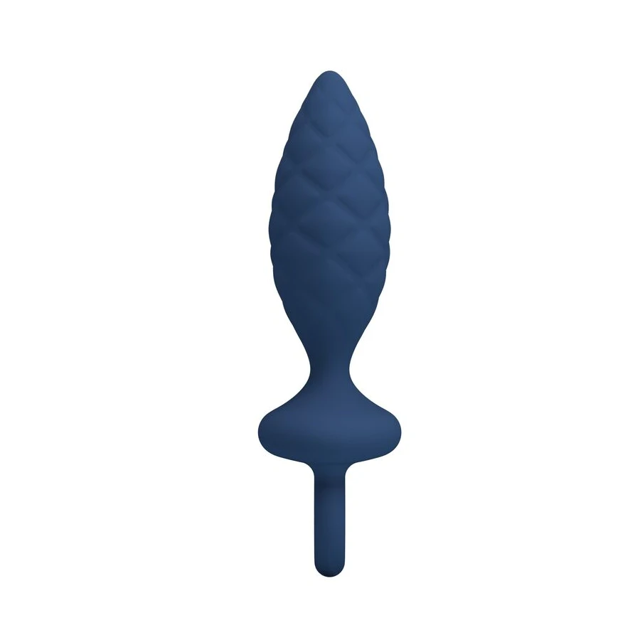 MR PLAY - PLUG ANALE TESTURIZZATO CON ANELLO BLU L